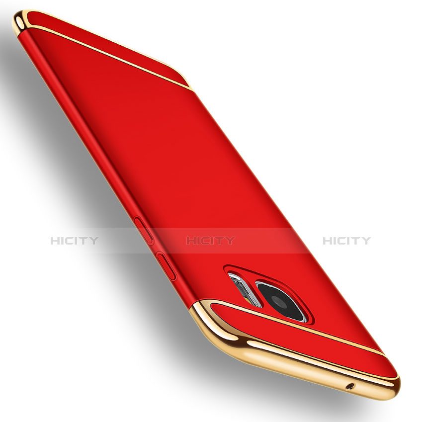 Etui Bumper Luxe Metal et Plastique pour Samsung Galaxy S7 Edge G935F Rouge Plus