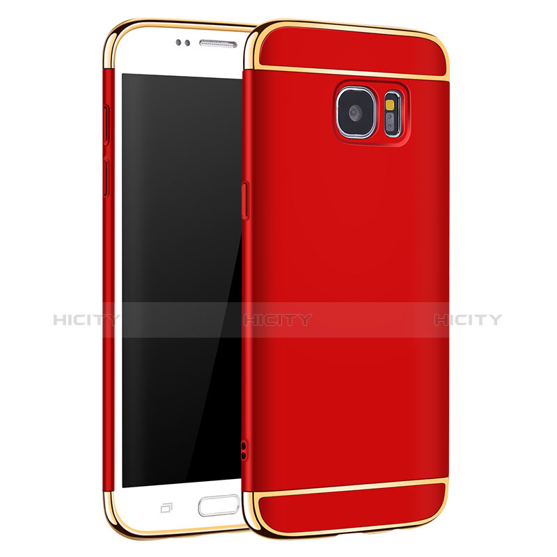 Etui Bumper Luxe Metal et Plastique pour Samsung Galaxy S7 Edge G935F Rouge Plus