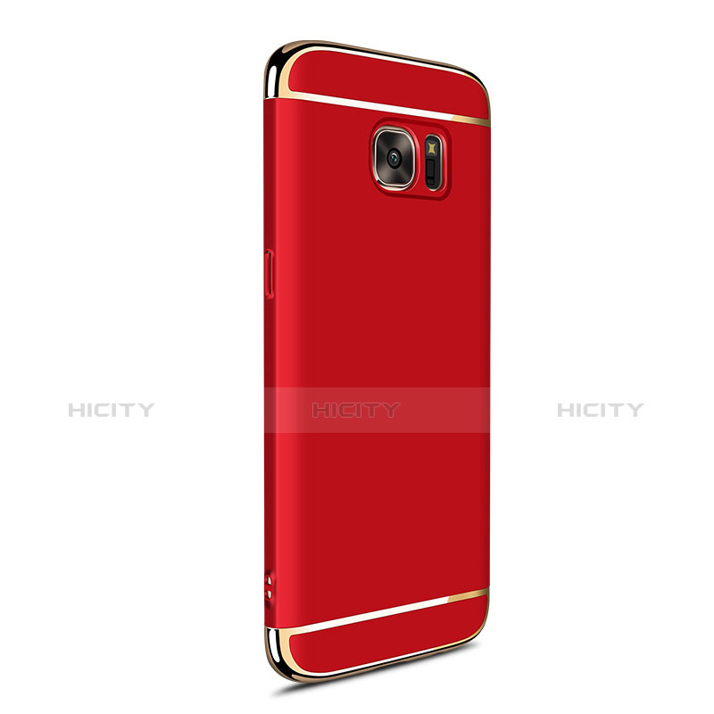 Etui Bumper Luxe Metal et Plastique pour Samsung Galaxy S7 Edge G935F Rouge Plus