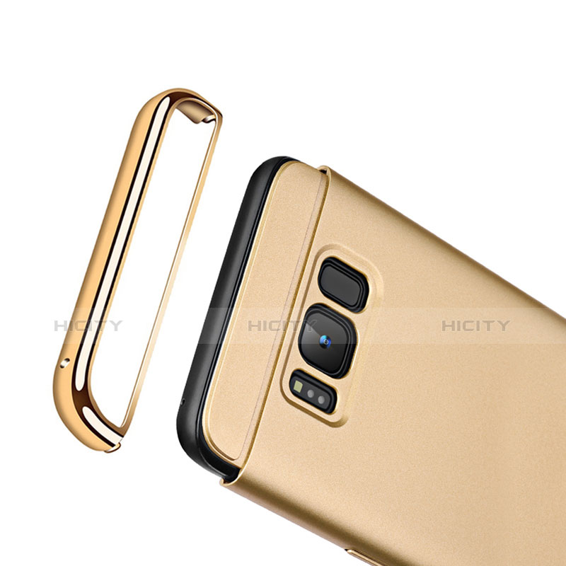 Etui Bumper Luxe Metal et Plastique pour Samsung Galaxy S8 Or Plus