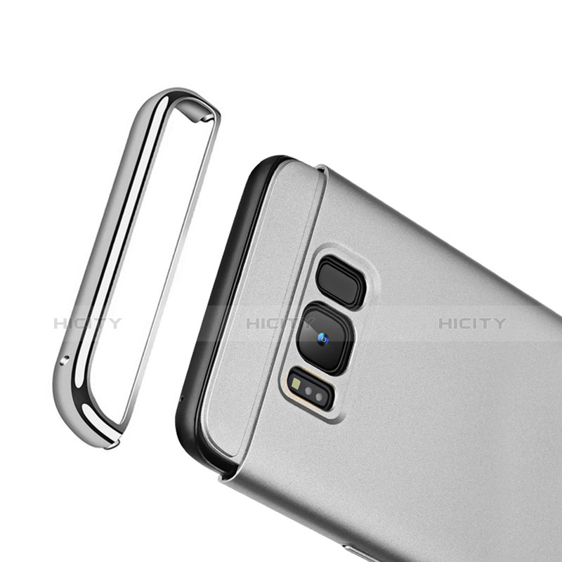 Etui Bumper Luxe Metal et Plastique pour Samsung Galaxy S8 Plus Argent Plus