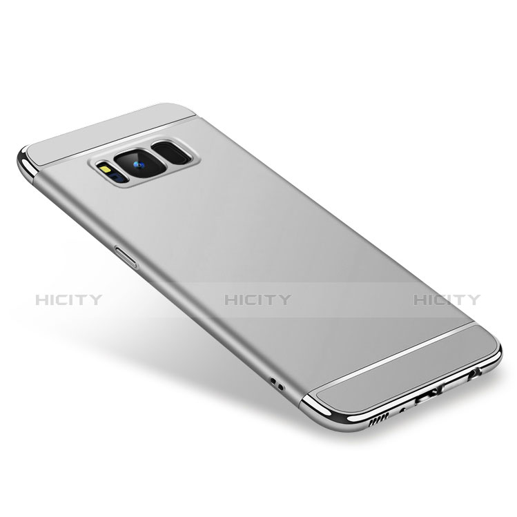 Etui Bumper Luxe Metal et Plastique pour Samsung Galaxy S8 Plus Argent Plus