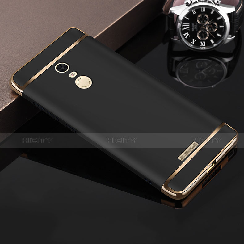 Etui Bumper Luxe Metal et Plastique pour Xiaomi Redmi Note 3 MediaTek Noir Plus