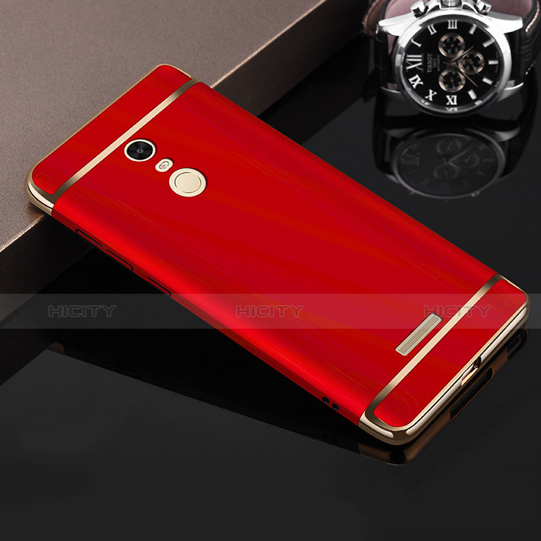 Etui Bumper Luxe Metal et Plastique pour Xiaomi Redmi Note 3 MediaTek Rouge Plus