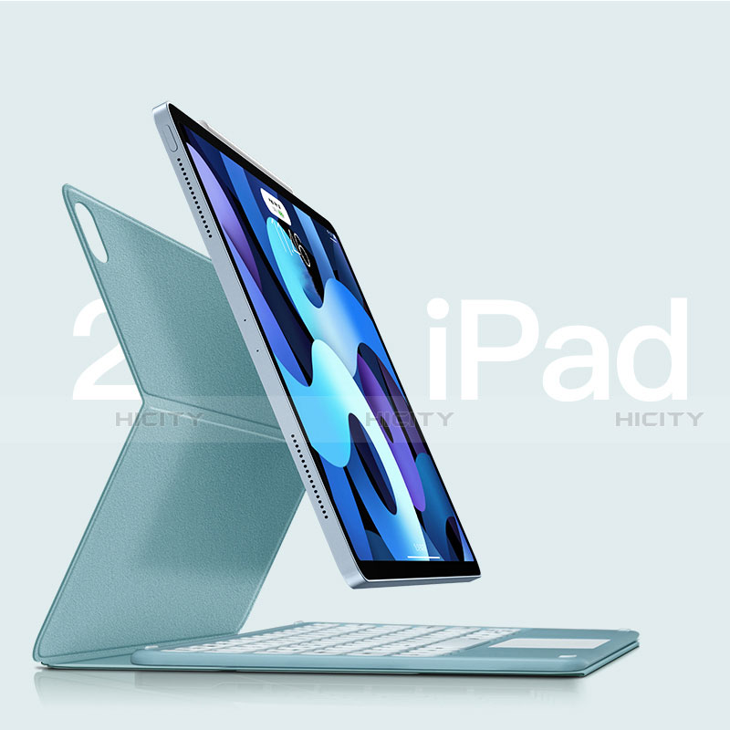 Etui Clapet Portefeuille Livre Cuir avec Clavier K01 pour Apple iPad Air 5 10.9 (2022) Plus