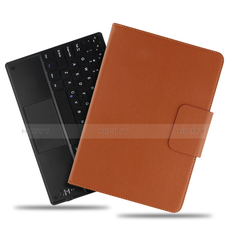 Etui Clapet Portefeuille Livre Cuir avec Clavier pour Huawei Honor Pad 5 10.1 AGS2-W09HN AGS2-AL00HN Marron Plus