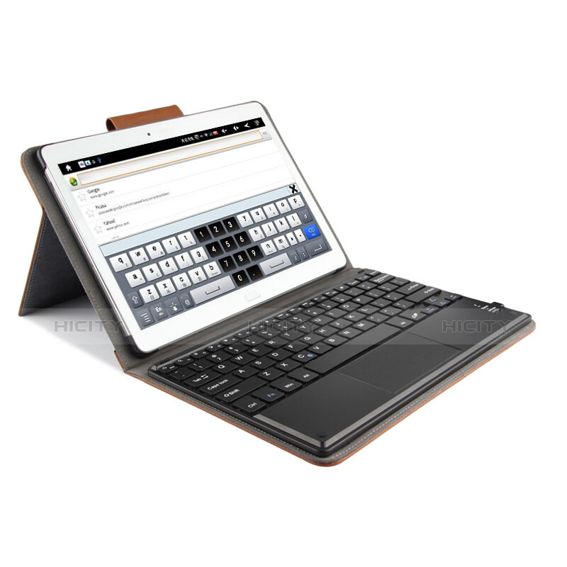 Etui Clapet Portefeuille Livre Cuir avec Clavier pour Huawei MediaPad M2 10.0 M2-A01 M2-A01W M2-A01L Marron Plus