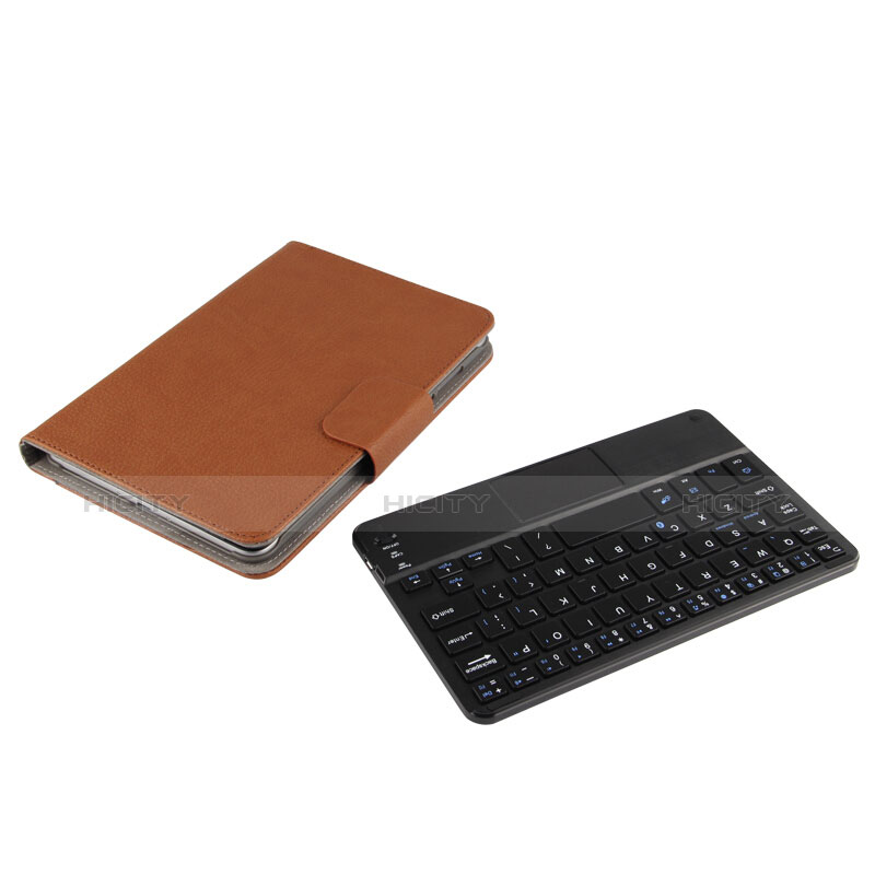 Etui Clapet Portefeuille Livre Cuir avec Clavier pour Huawei MediaPad M2 10.0 M2-A01 M2-A01W M2-A01L Marron Plus