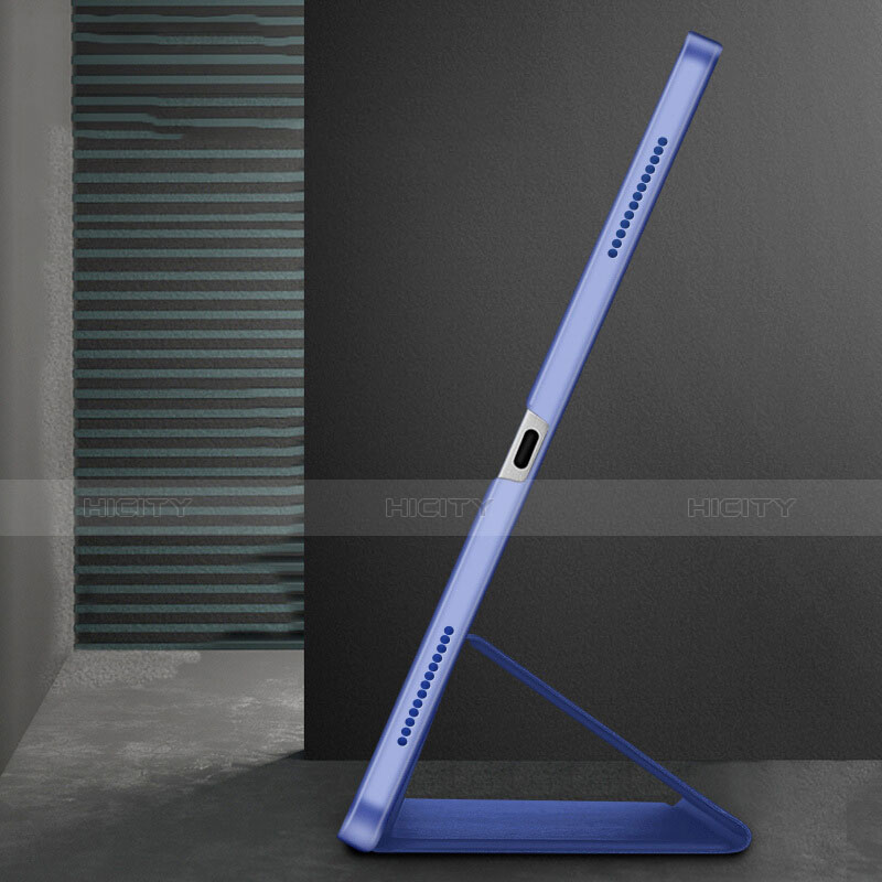 Etui Clapet Portefeuille Livre Cuir L01 pour Apple iPad Pro 11 (2018) Bleu Plus