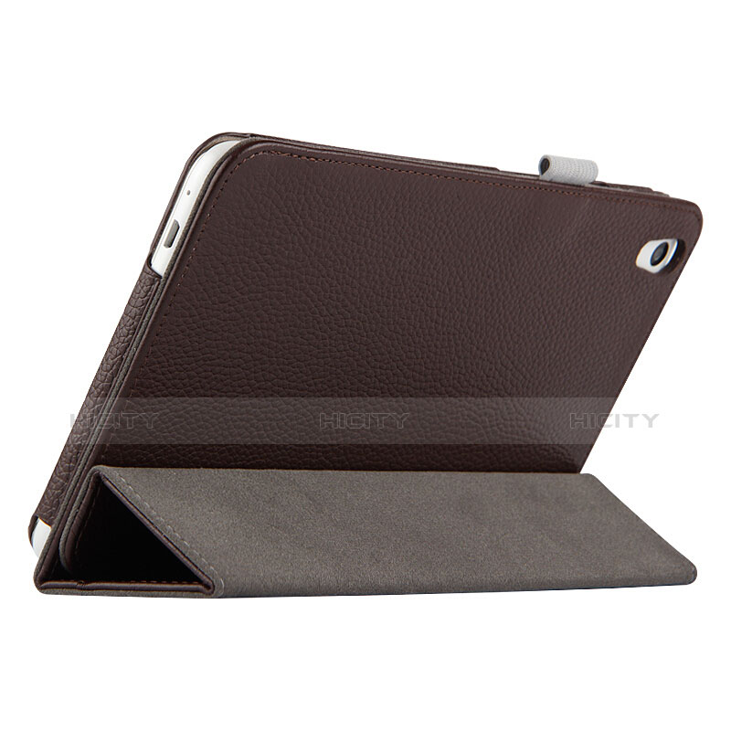 Etui Clapet Portefeuille Livre Cuir L01 pour Huawei Honor Pad 2 Marron Plus