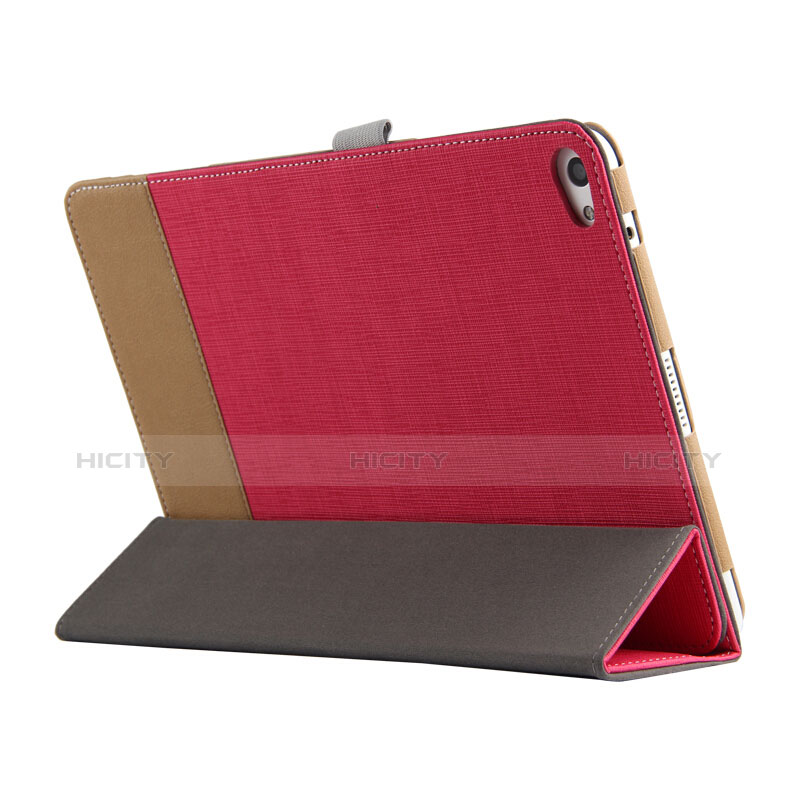 Etui Clapet Portefeuille Livre Cuir L01 pour Huawei MediaPad M2 10.1 FDR-A03L FDR-A01W Rouge Plus