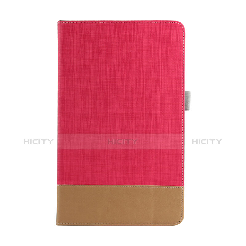 Etui Clapet Portefeuille Livre Cuir L01 pour Huawei MediaPad M2 10.1 FDR-A03L FDR-A01W Rouge Plus