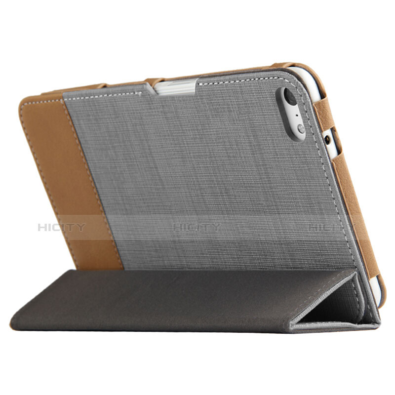 Etui Clapet Portefeuille Livre Cuir L01 pour Huawei MediaPad T2 Pro 7.0 PLE-703L Gris Plus