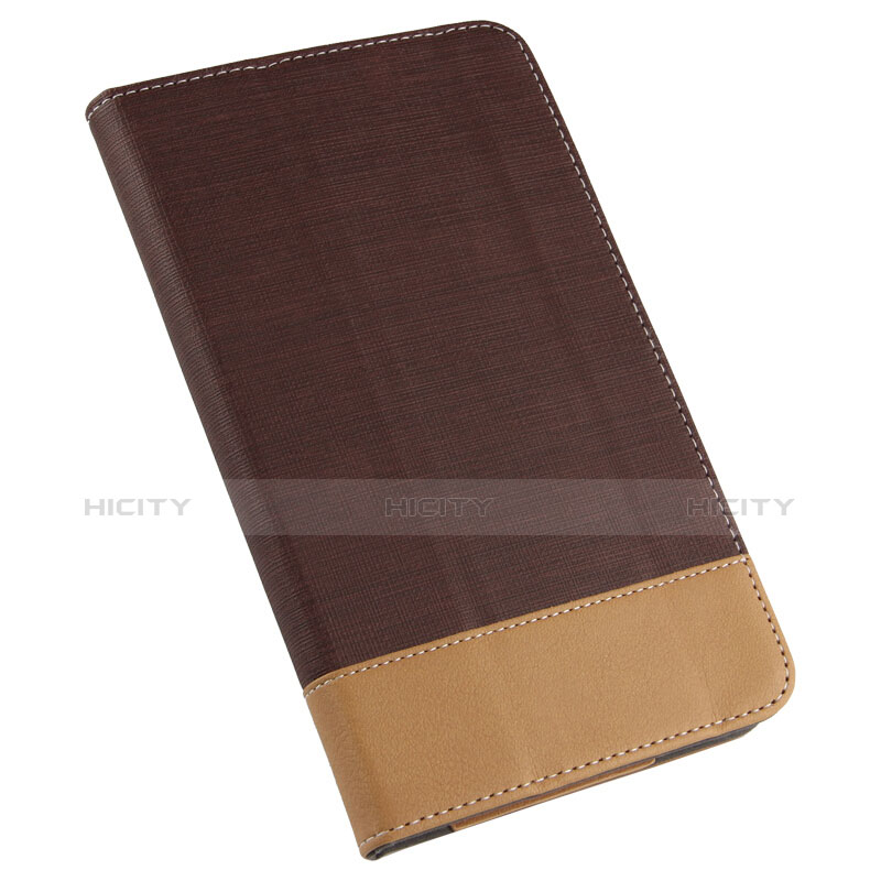 Etui Clapet Portefeuille Livre Cuir L01 pour Huawei MediaPad T2 Pro 7.0 PLE-703L Marron Plus