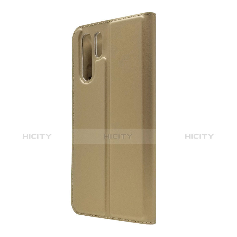 Etui Clapet Portefeuille Livre Cuir L01 pour Huawei P30 Pro Or Plus