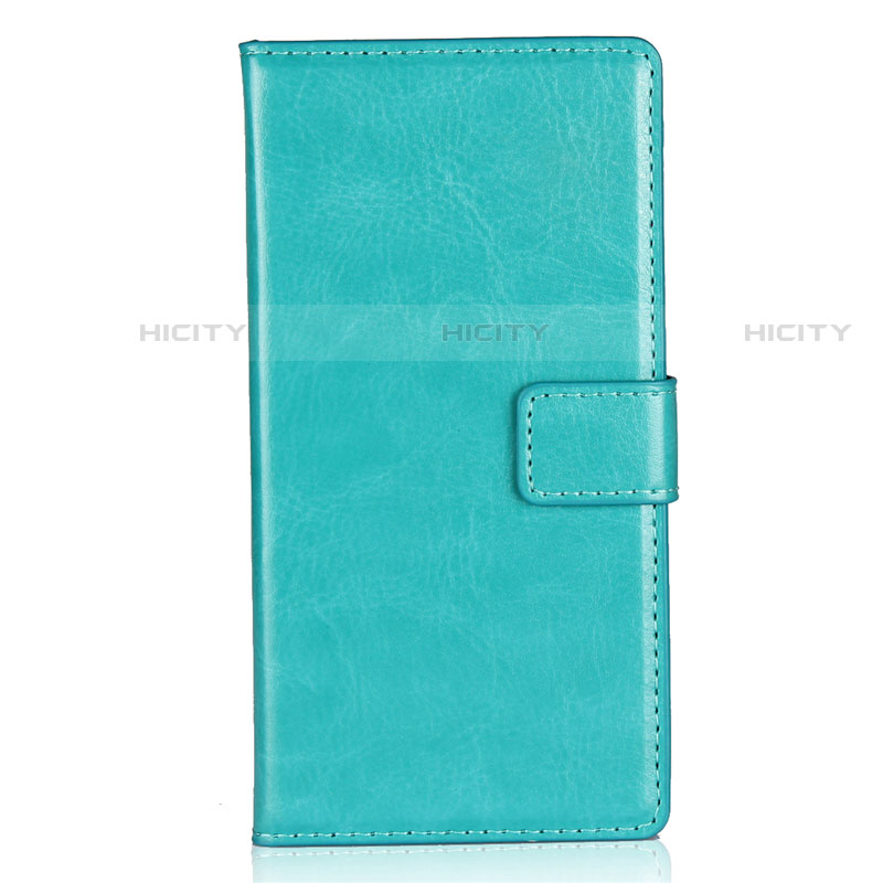 Etui Clapet Portefeuille Livre Cuir L01 pour Sony Xperia XZ1 Compact Cyan Plus