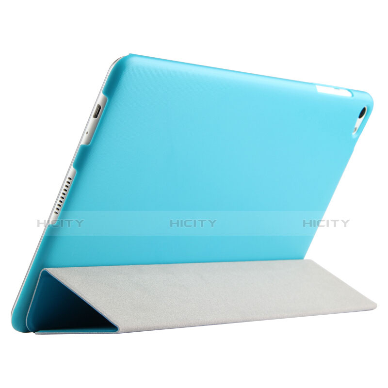 Etui Clapet Portefeuille Livre Cuir L02 pour Huawei MediaPad M2 10.1 FDR-A03L FDR-A01W Bleu Ciel Plus