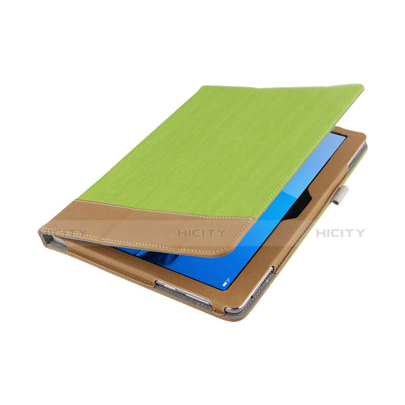 Etui Clapet Portefeuille Livre Cuir L02 pour Huawei MediaPad M3 Lite 10.1 BAH-W09 Vert Plus