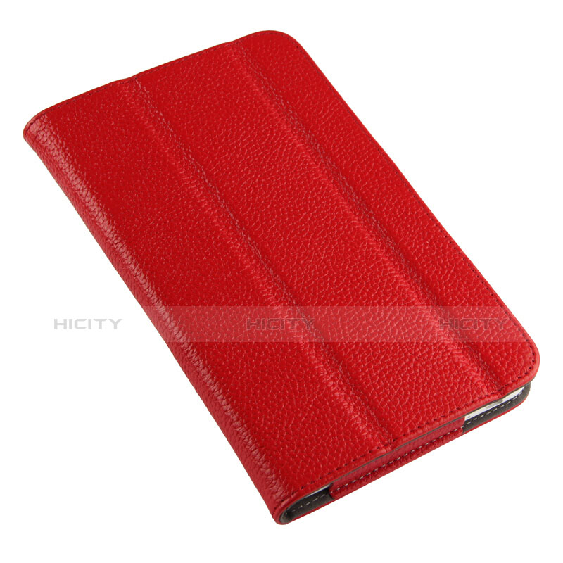 Etui Clapet Portefeuille Livre Cuir L02 pour Huawei MediaPad T2 Pro 7.0 PLE-703L Rouge Plus