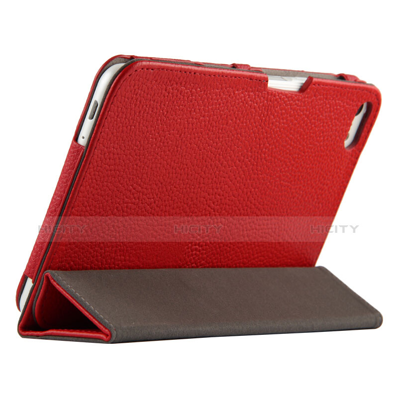 Etui Clapet Portefeuille Livre Cuir L02 pour Huawei MediaPad T2 Pro 7.0 PLE-703L Rouge Plus