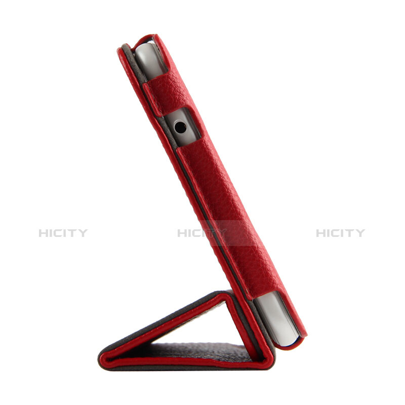 Etui Clapet Portefeuille Livre Cuir L02 pour Huawei MediaPad T2 Pro 7.0 PLE-703L Rouge Plus