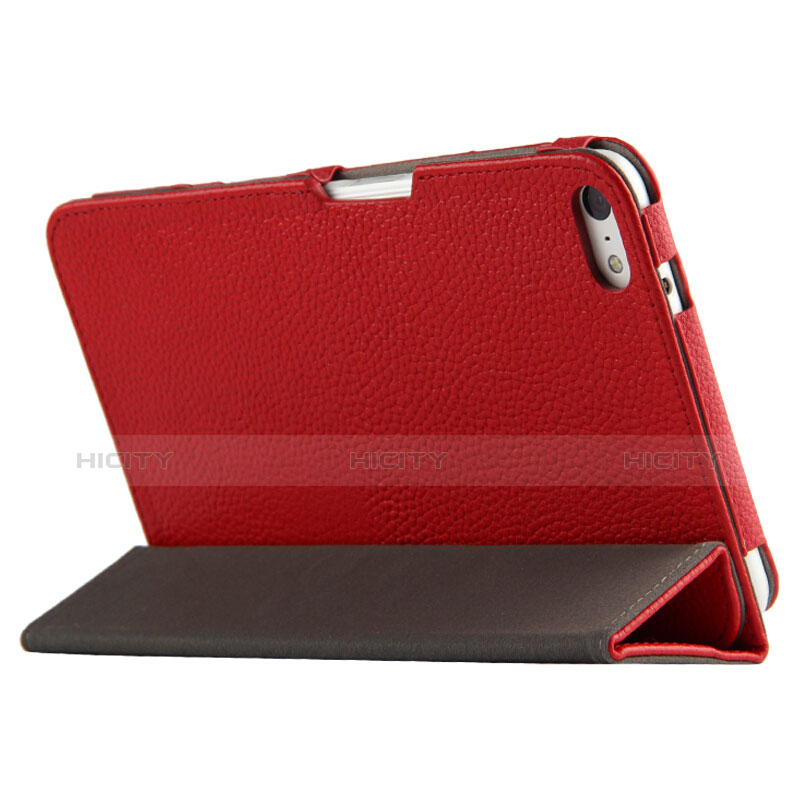 Etui Clapet Portefeuille Livre Cuir L02 pour Huawei MediaPad T2 Pro 7.0 PLE-703L Rouge Plus