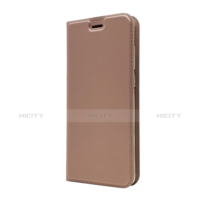 Etui Clapet Portefeuille Livre Cuir L02 pour Huawei P30 Or Rose Plus