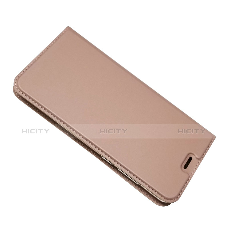 Etui Clapet Portefeuille Livre Cuir L02 pour Huawei P30 Or Rose Plus