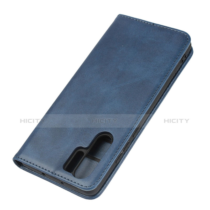 Etui Clapet Portefeuille Livre Cuir L02 pour Huawei P30 Pro New Edition Bleu Plus