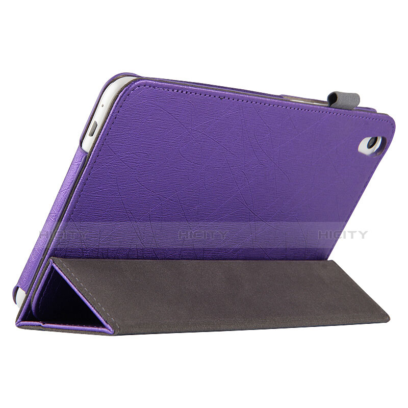 Etui Clapet Portefeuille Livre Cuir L04 pour Huawei Honor Pad 2 Violet Plus