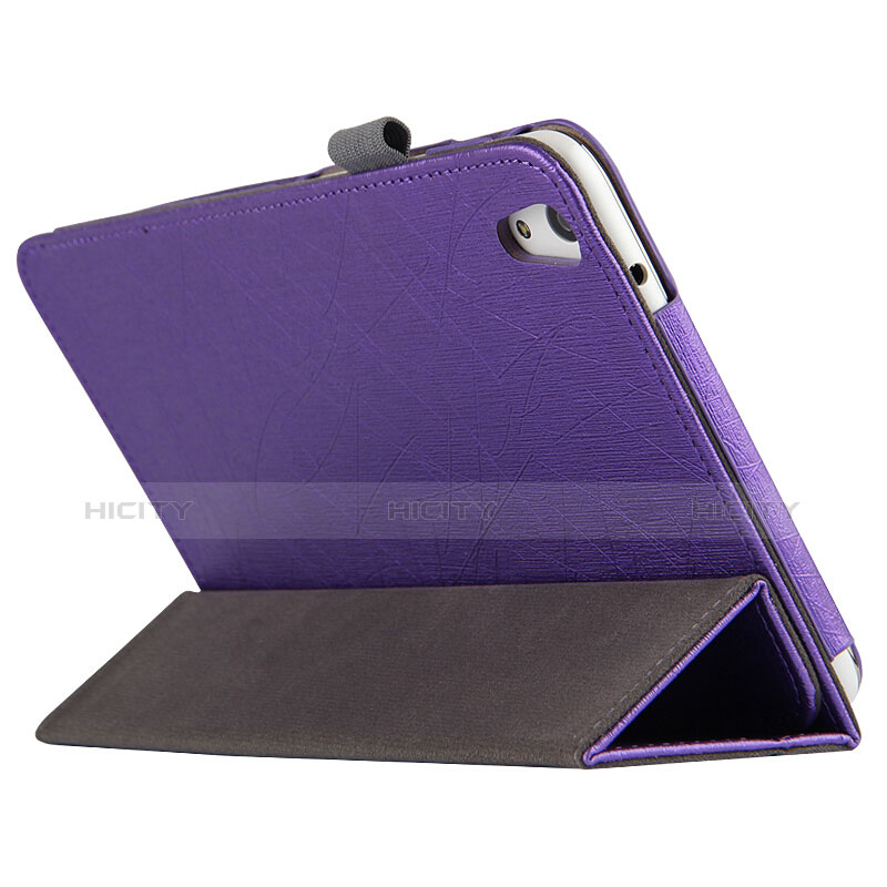 Etui Clapet Portefeuille Livre Cuir L04 pour Huawei Honor Pad 2 Violet Plus