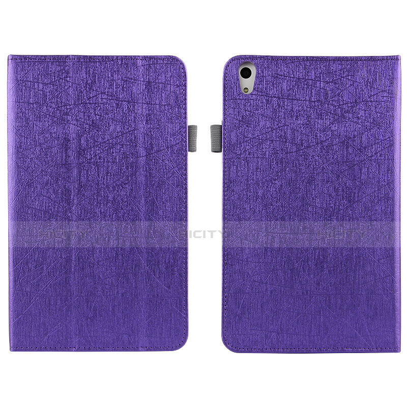 Etui Clapet Portefeuille Livre Cuir L04 pour Huawei Honor Pad 2 Violet Plus