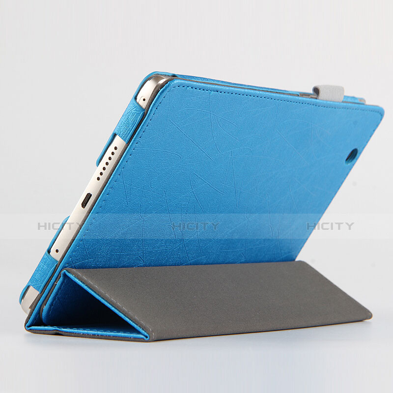 Etui Clapet Portefeuille Livre Cuir L04 pour Huawei Mediapad M3 8.4 BTV-DL09 BTV-W09 Bleu Plus