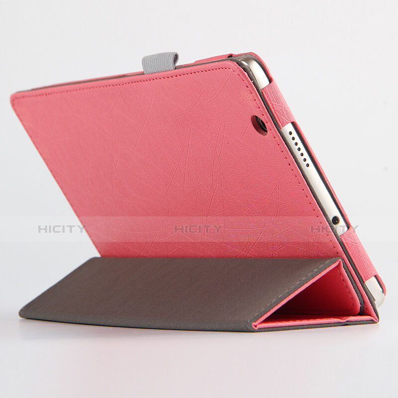 Etui Clapet Portefeuille Livre Cuir L04 pour Huawei Mediapad M3 8.4 BTV-DL09 BTV-W09 Rose Plus