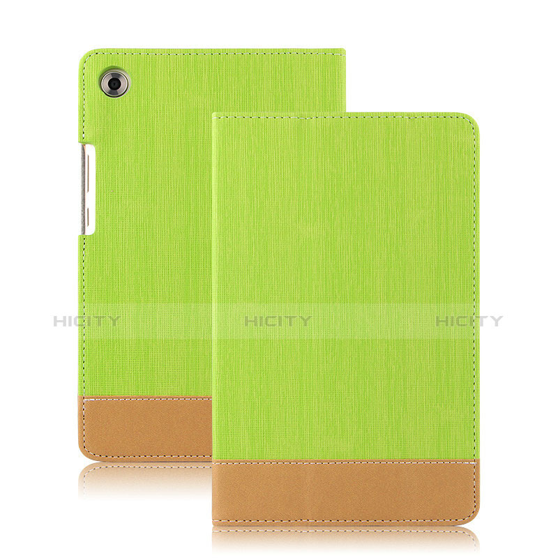 Etui Clapet Portefeuille Livre Cuir L04 pour Huawei MediaPad M5 8.4 SHT-AL09 SHT-W09 Vert Plus