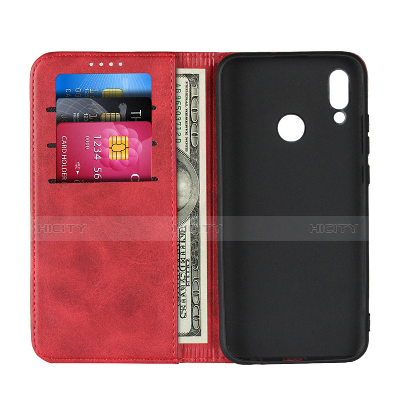 Etui Clapet Portefeuille Livre Cuir L05 pour Huawei Honor 10 Lite Rouge Plus