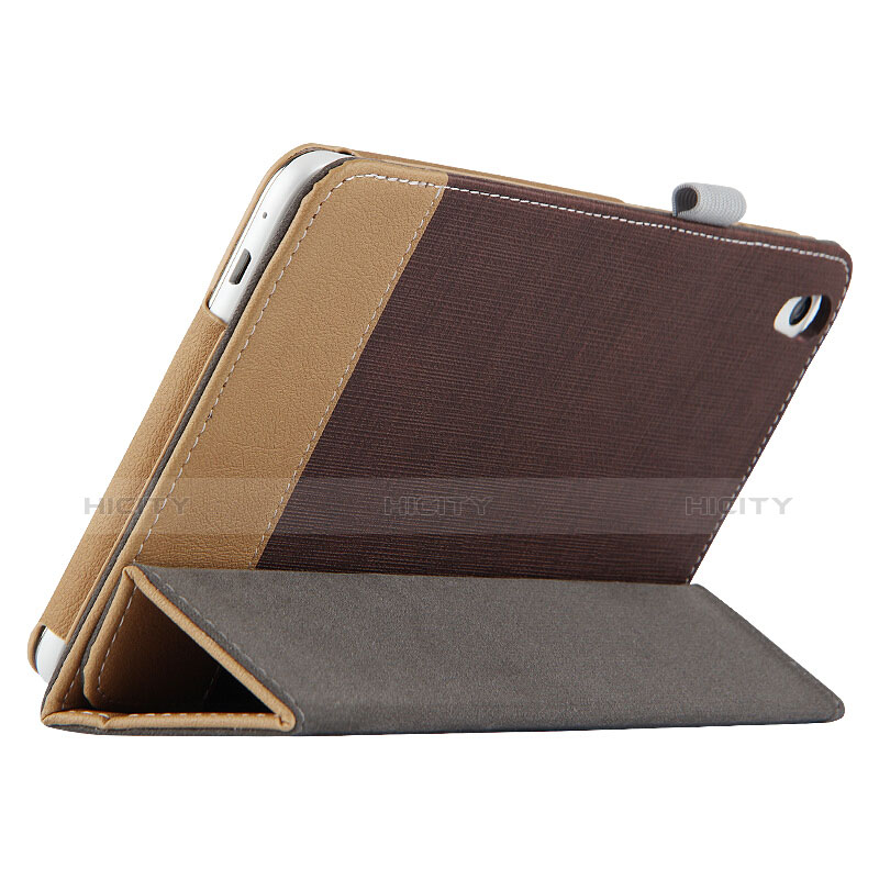 Etui Clapet Portefeuille Livre Cuir L05 pour Huawei Honor Pad 2 Marron Plus