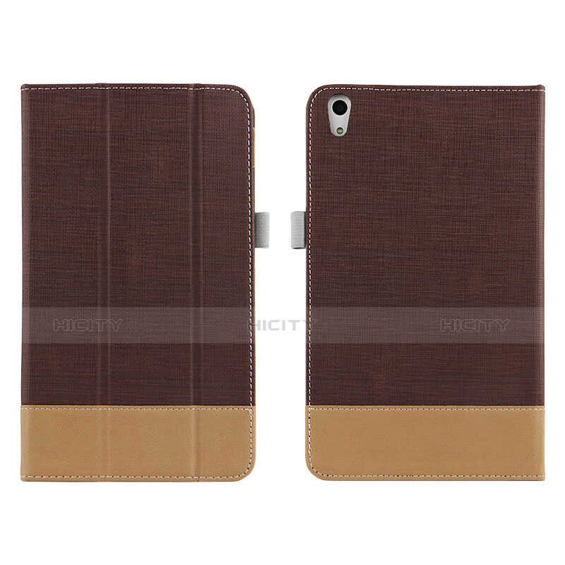 Etui Clapet Portefeuille Livre Cuir L05 pour Huawei Honor Pad 2 Marron Plus