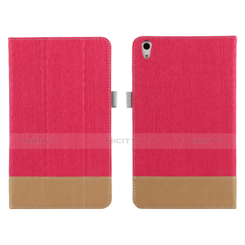 Etui Clapet Portefeuille Livre Cuir L05 pour Huawei Honor Pad 2 Rouge Plus