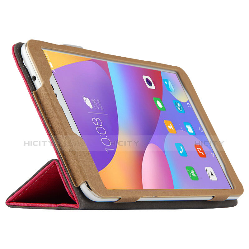 Etui Clapet Portefeuille Livre Cuir L05 pour Huawei Honor Pad 2 Rouge Plus