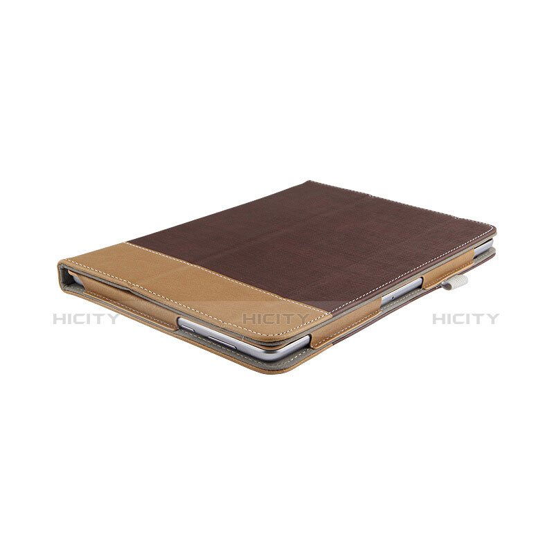 Etui Clapet Portefeuille Livre Cuir L06 pour Huawei MediaPad T3 10 AGS-L09 AGS-W09 Marron Plus