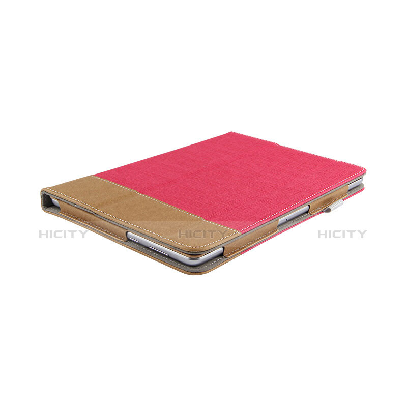 Etui Clapet Portefeuille Livre Cuir L06 pour Huawei MediaPad T3 10 AGS-L09 AGS-W09 Rouge Plus