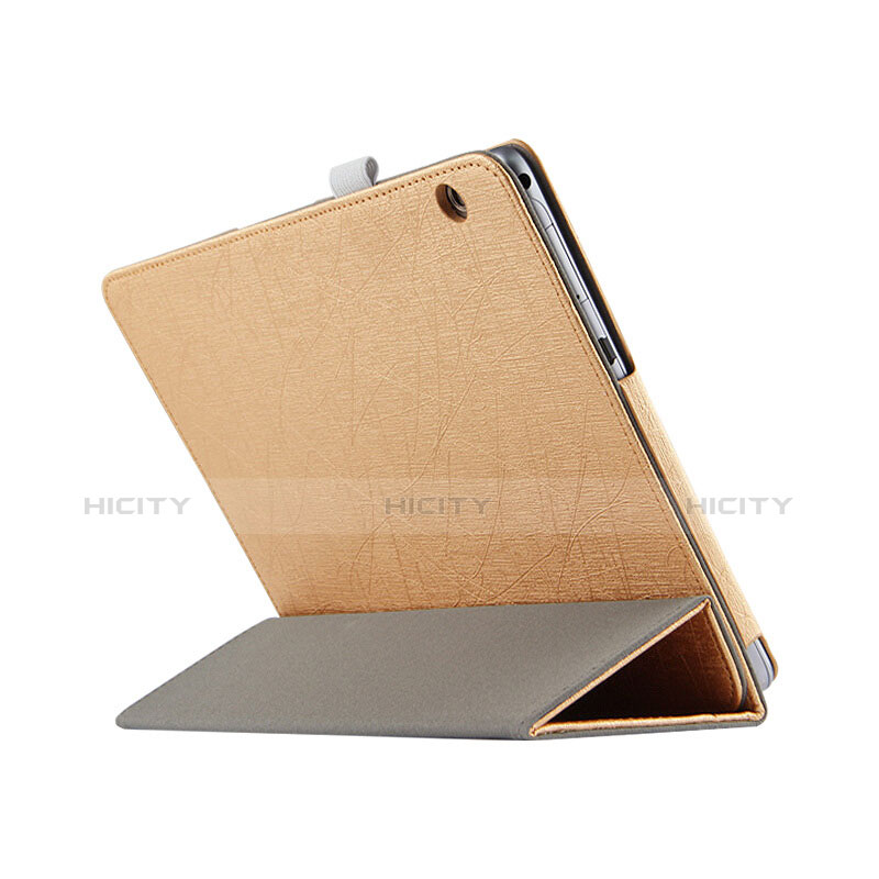 Etui Clapet Portefeuille Livre Cuir L07 pour Huawei MediaPad T3 10 AGS-L09 AGS-W09 Or Plus