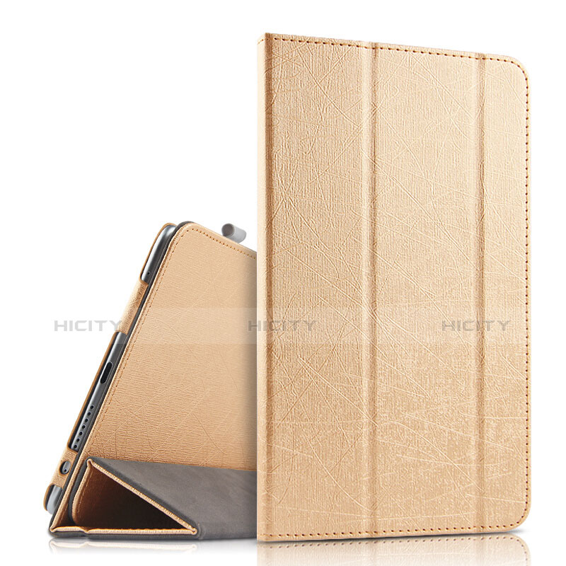 Etui Clapet Portefeuille Livre Cuir pour Huawei Honor WaterPlay 10.1 HDN-W09 Or Plus