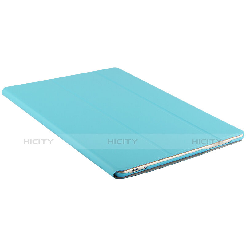 Etui Clapet Portefeuille Livre Cuir pour Huawei MateBook HZ-W09 Bleu Plus