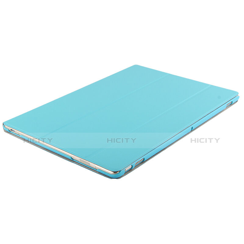 Etui Clapet Portefeuille Livre Cuir pour Huawei MateBook HZ-W09 Bleu Plus