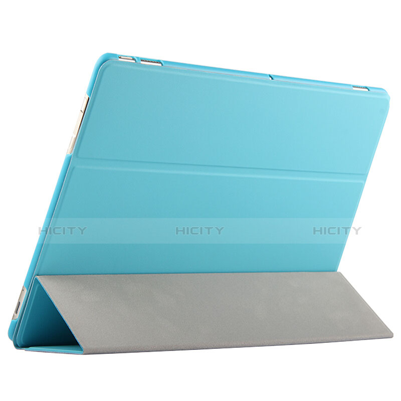 Etui Clapet Portefeuille Livre Cuir pour Huawei MateBook HZ-W09 Bleu Plus