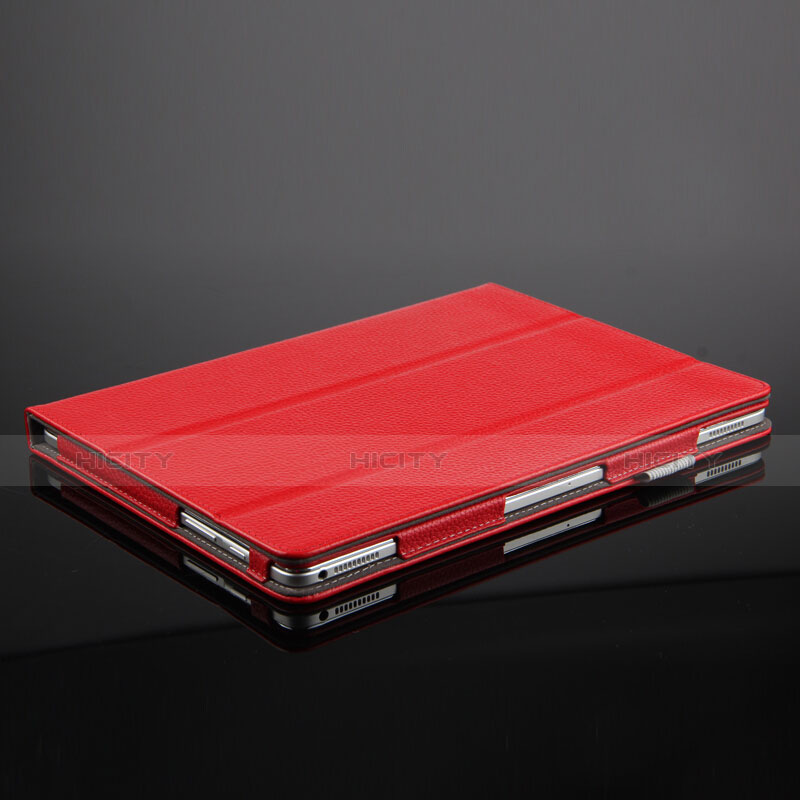 Etui Clapet Portefeuille Livre Cuir pour Huawei MediaPad M2 10.0 M2-A01 M2-A01W M2-A01L Rouge Plus