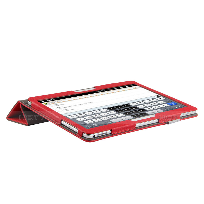 Etui Clapet Portefeuille Livre Cuir pour Huawei MediaPad M2 10.0 M2-A01 M2-A01W M2-A01L Rouge Plus