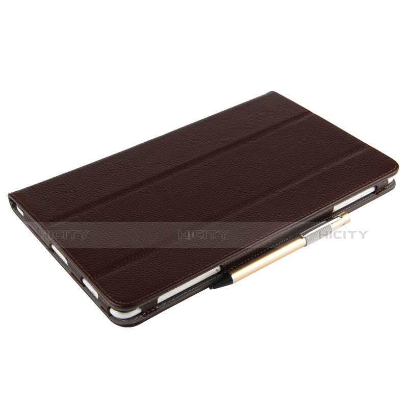 Etui Clapet Portefeuille Livre Cuir pour Huawei MediaPad M2 10.1 FDR-A03L FDR-A01W Marron Plus